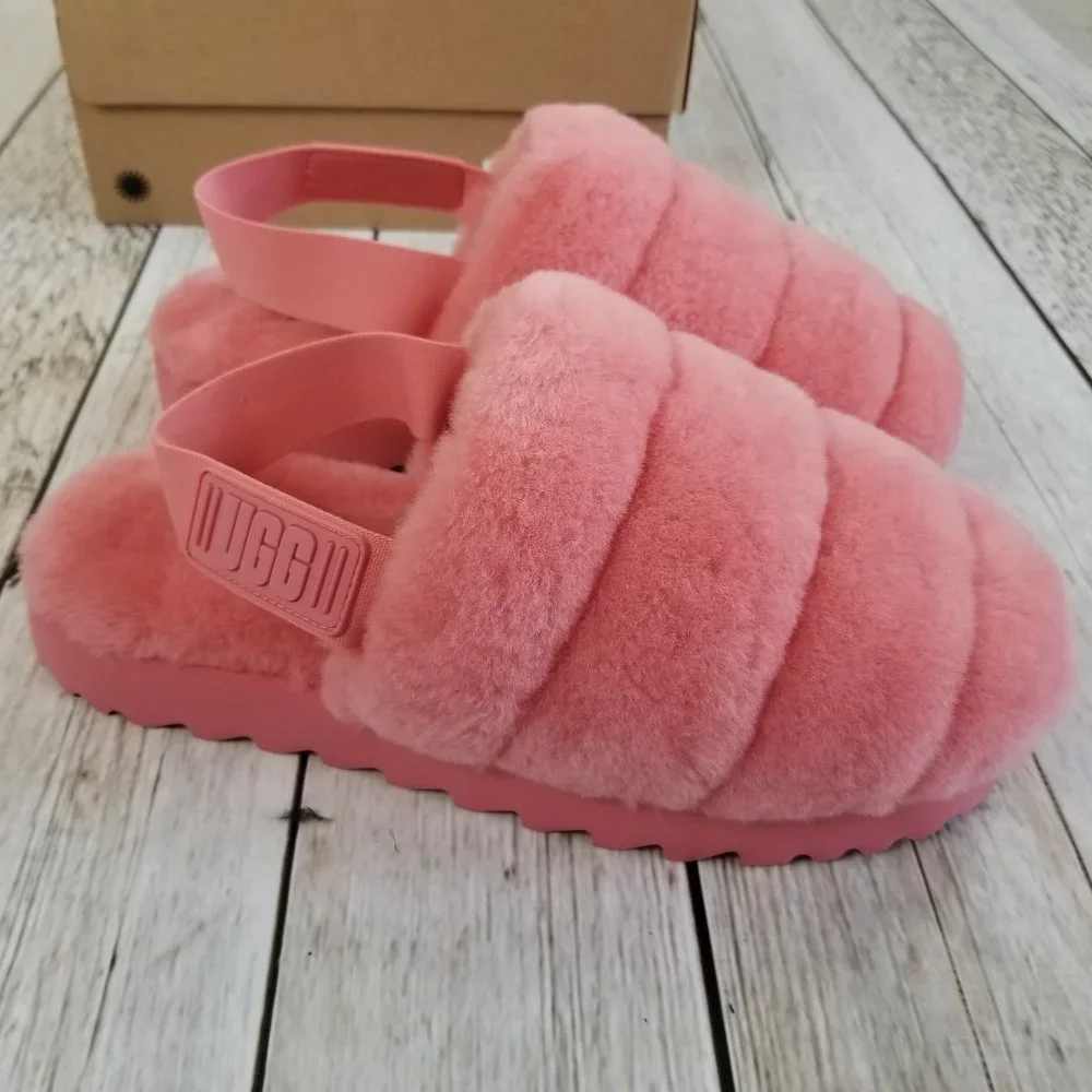 UGG Super Fluff Slipper Size 11 Pink New - Picture 1 of 10